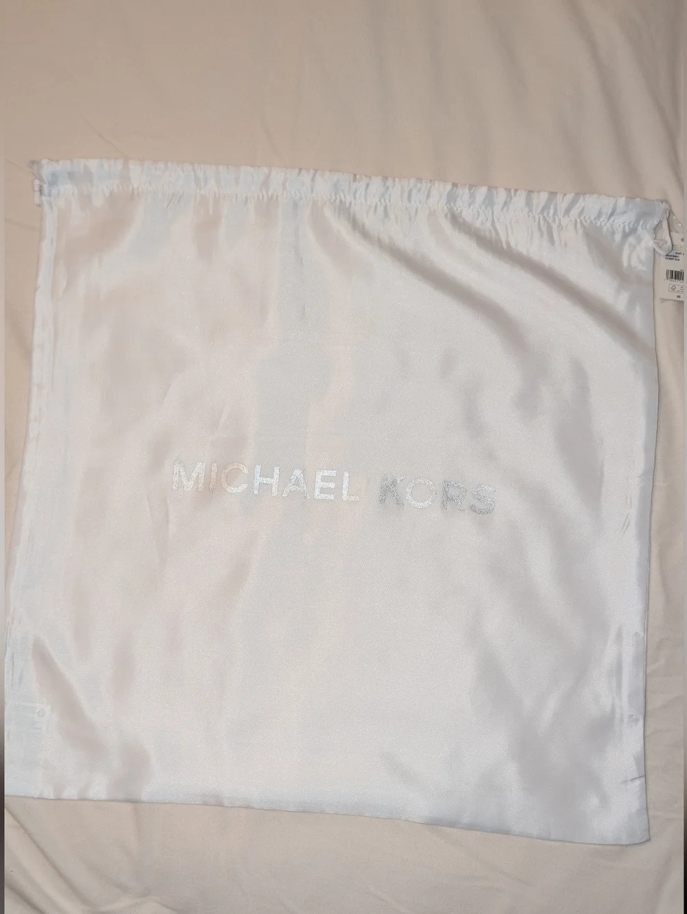 Michael Kors Logo Satin Dust Bag White 18.5